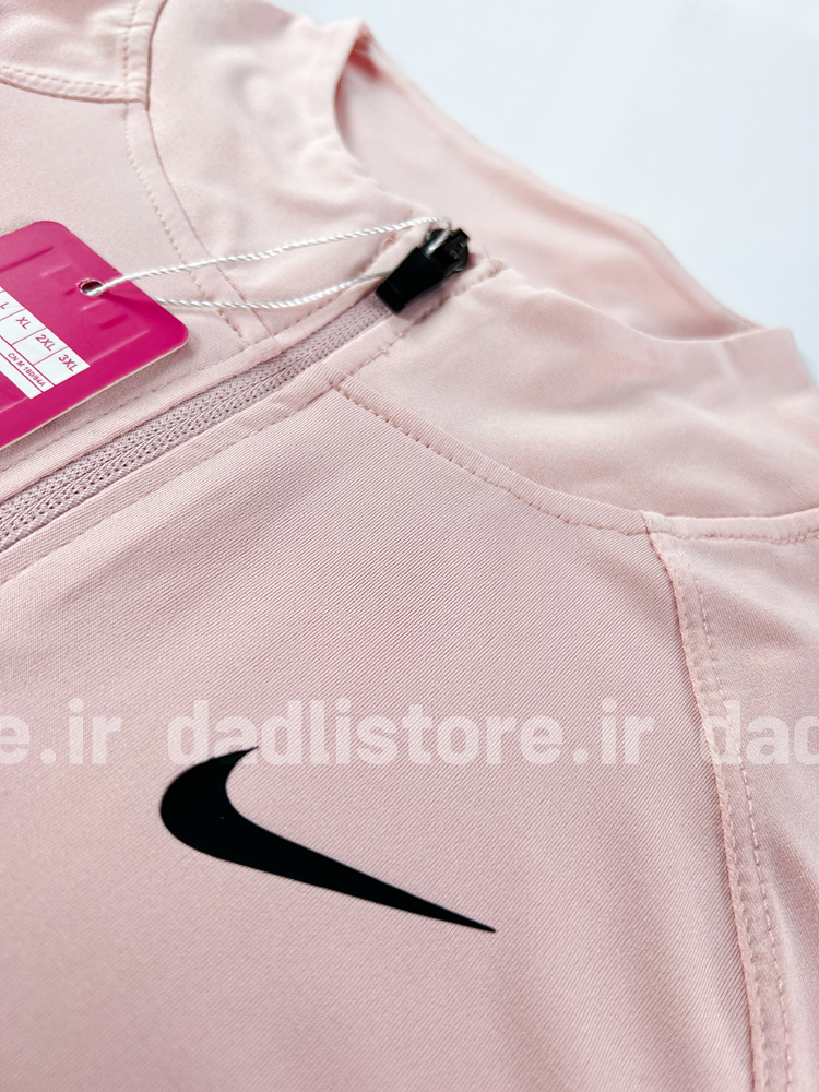 کراپ ورزشی زنانه فلامنت  تمام زیپ فینگردار نایکی Nike