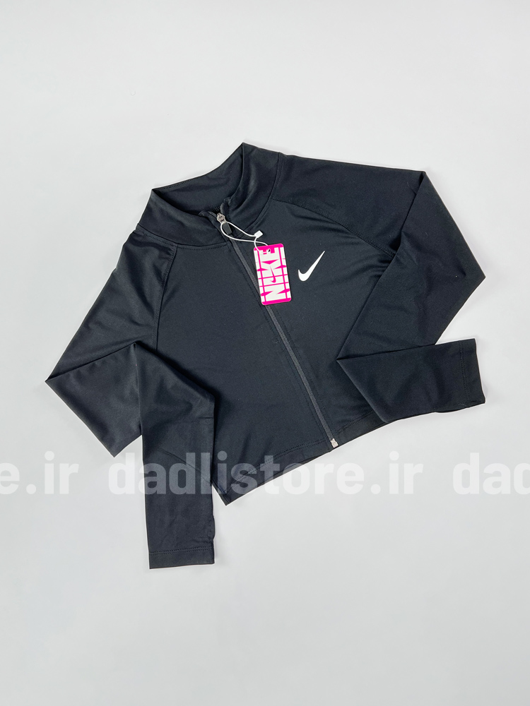 کراپ ورزشی زنانه فلامنت  تمام زیپ فینگردار نایکی Nike