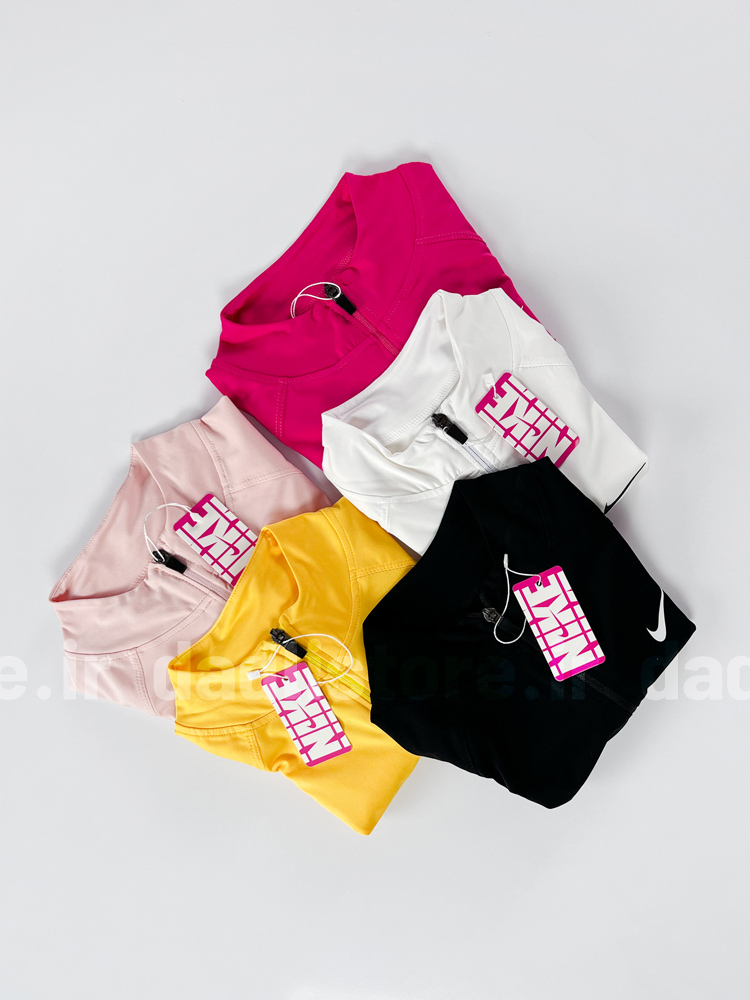 کراپ ورزشی زنانه فلامنت  تمام زیپ فینگردار نایکی Nike