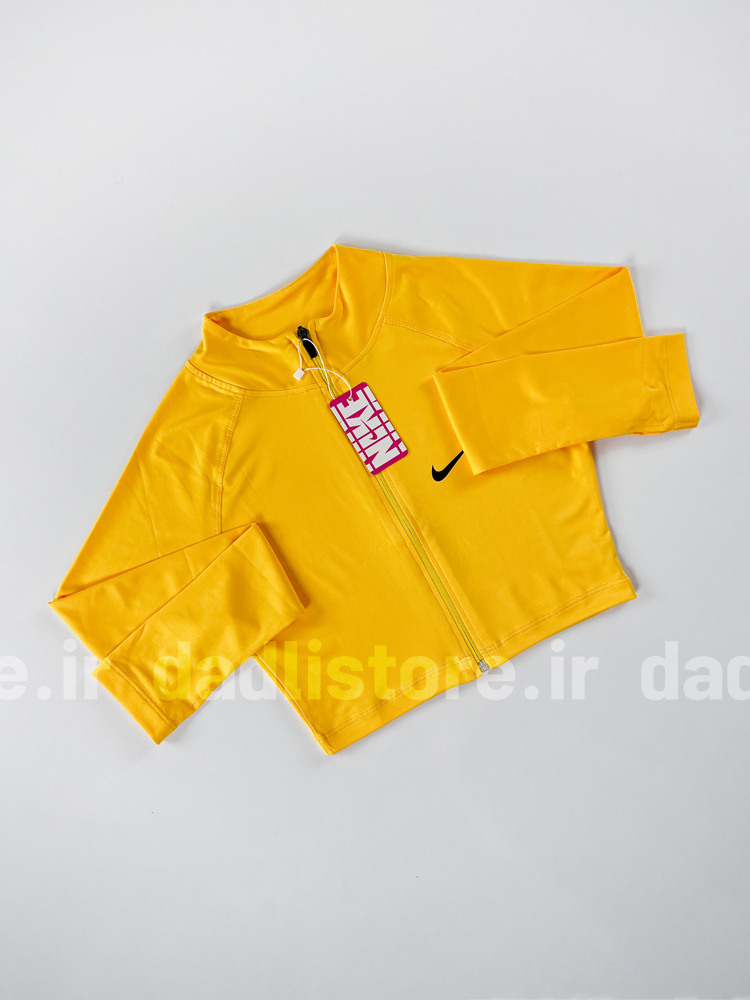 کراپ ورزشی زنانه فلامنت  تمام زیپ فینگردار نایکی Nike