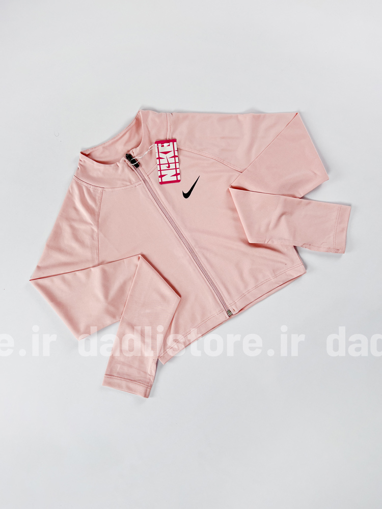 کراپ ورزشی زنانه فلامنت  تمام زیپ فینگردار نایکی Nike