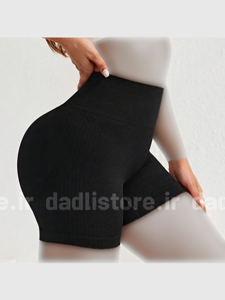 شورتک ورزشی زنانه سیملس پشت چروک کبریتی