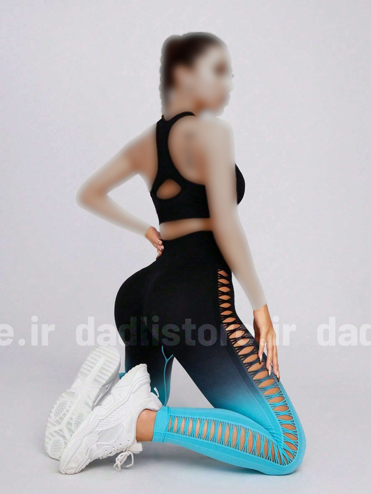لگ ورزشی زنانه سیملس کبریتی پشت چروک آمبره زاپ دار
