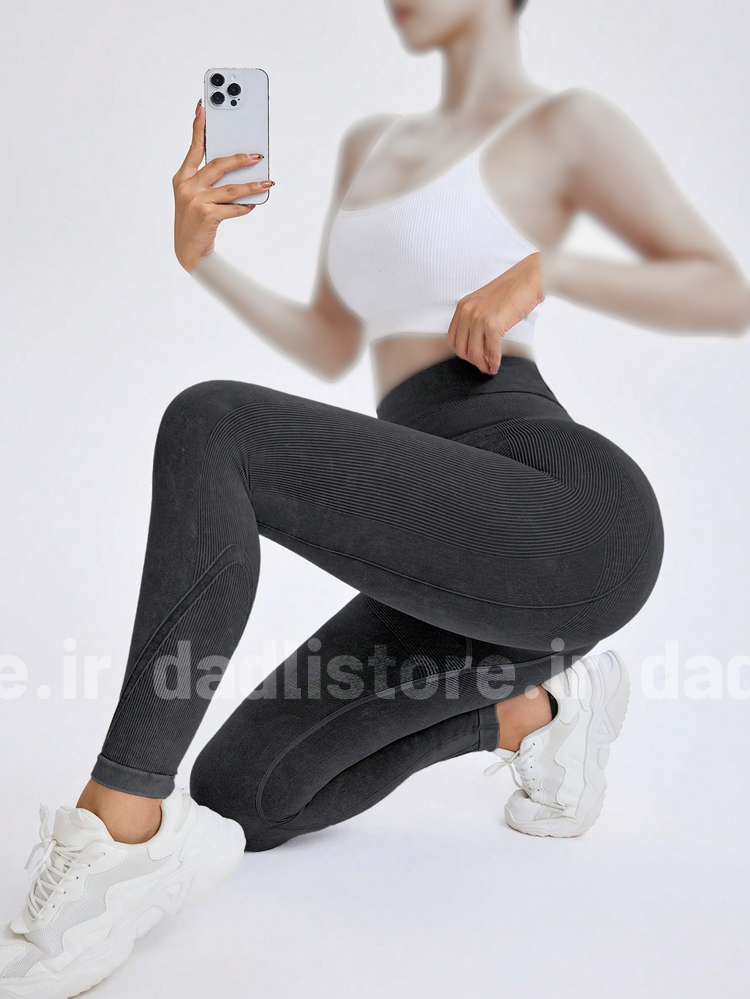 لگ ورزشی زنانه سیملس پشت چروک سنگ شور