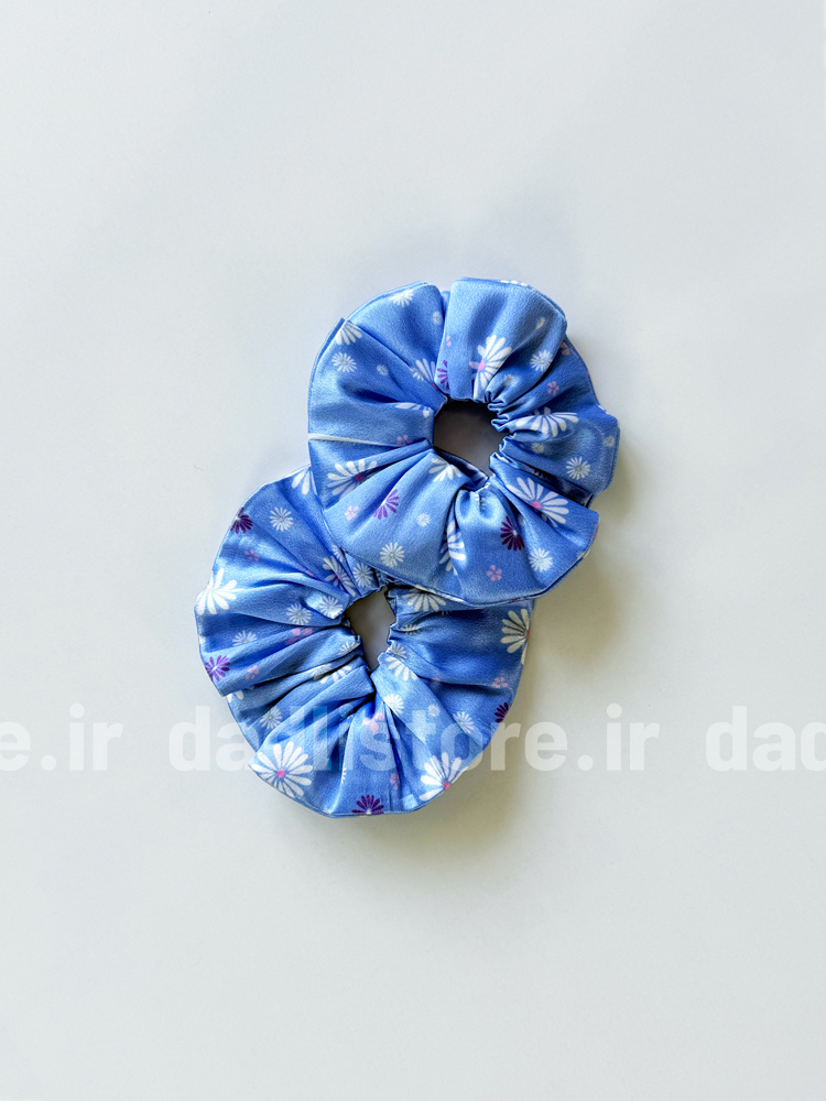 کش مو اسکرانچی ساتن طرح گل