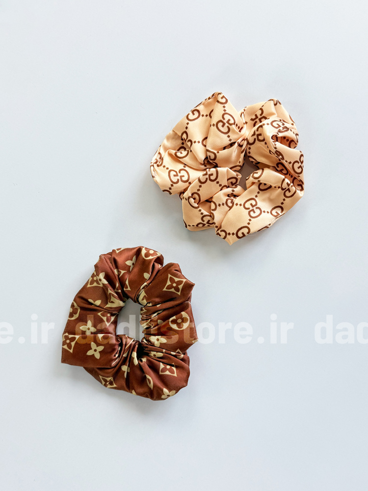 کش مو اسکرانچی ساتن طرح برند