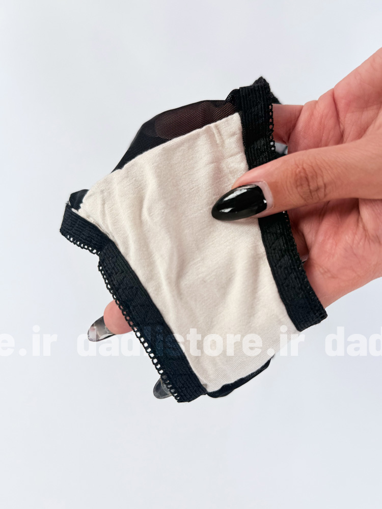 ست شورت و سوتین فنردار تور و گیپور گلدار
