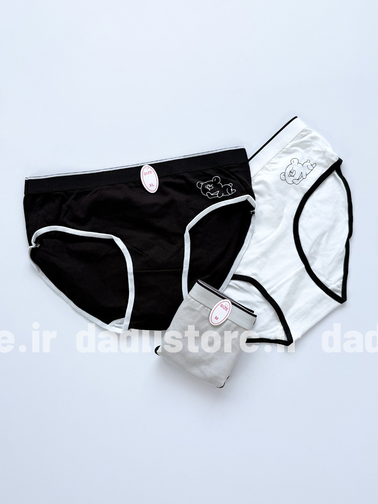 شورت اسلیپ نخ پنبه عروسکی طرح خرس