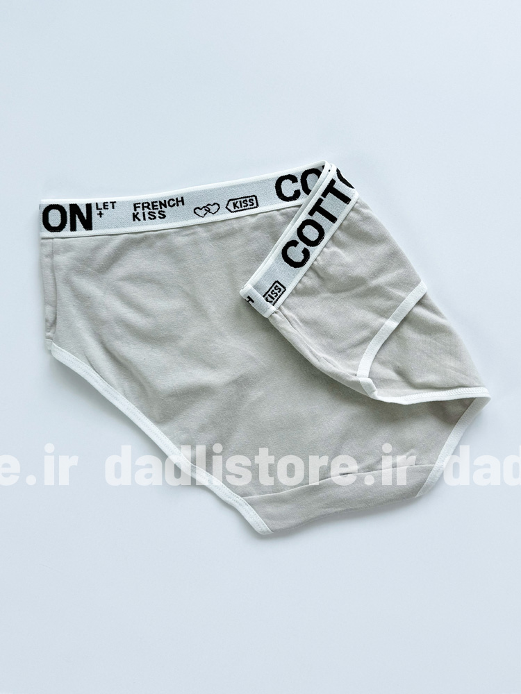 شورت اسلیپ نخ پنبه کمر نوشته Cotton