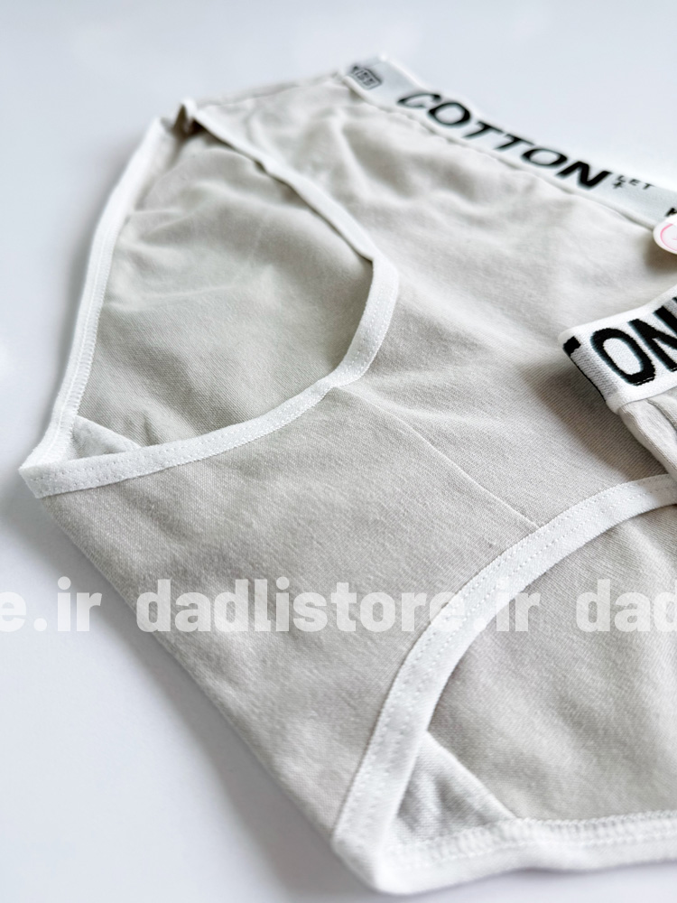 شورت اسلیپ نخ پنبه کمر نوشته Cotton