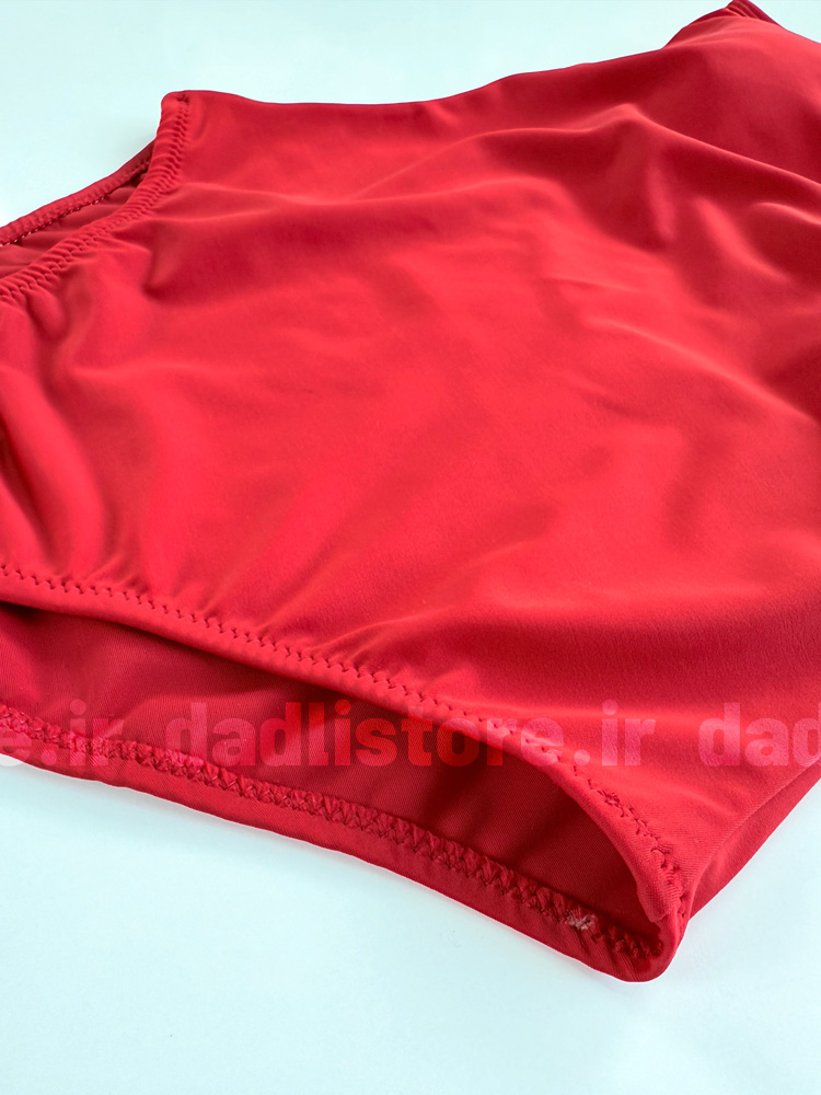 مایو یک تکه کاپدار قرمز بند پلیسه  فیتن Fitan