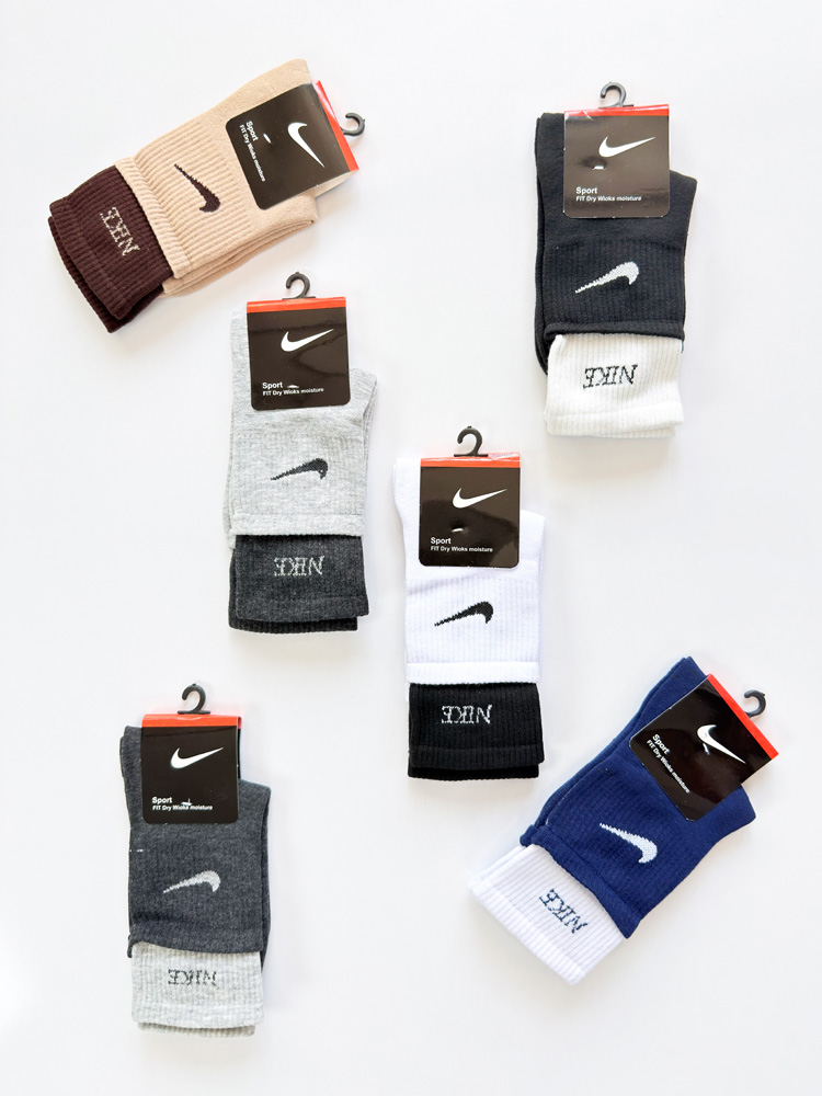 جوراب ساقدار زنانه نخ پنبه دو کش نایکی Nike