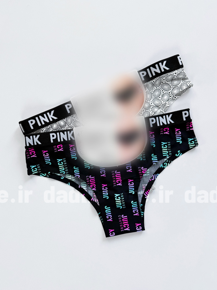 شورت اسلیپ لیزری طرحدار کمر نوشته Pink