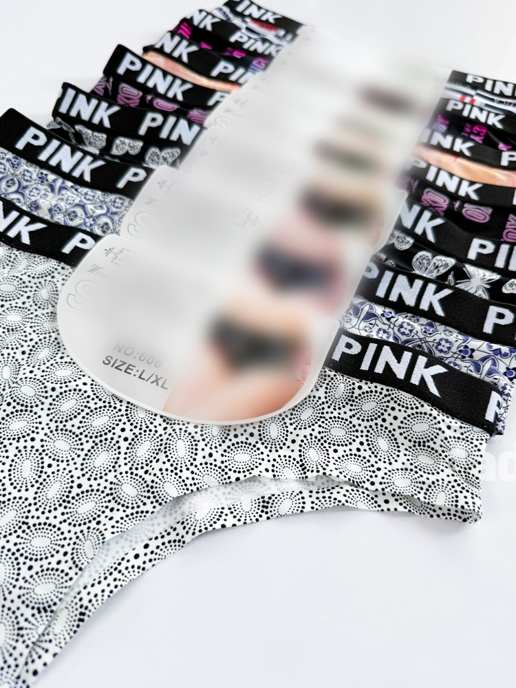 شورت اسلیپ لیزری طرحدار کمر نوشته Pink