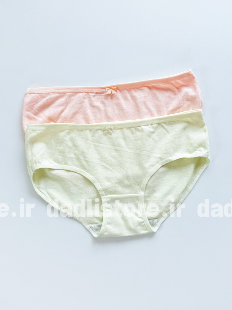 شورت اسلیپ نخ پنبه عروسکی رنگی ساده با پاپیون