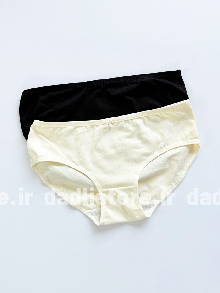شورت اسلیپ نخ پنبه عروسکی رنگی ساده با پاپیون