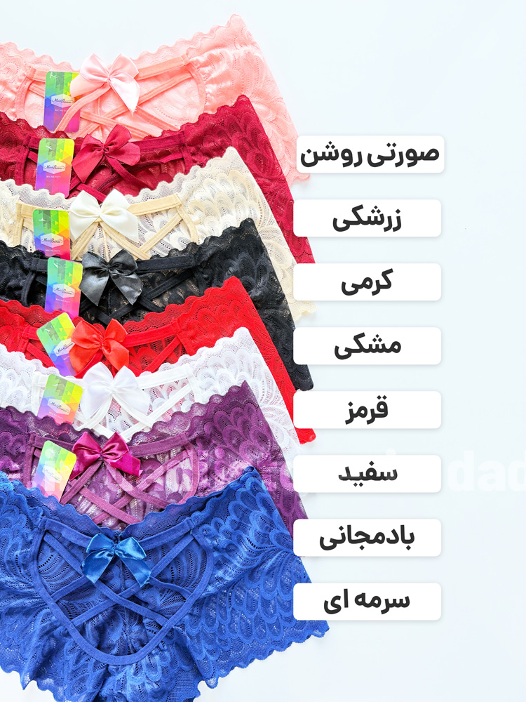 شورت هیپستر زنانه گیپور پشت باز بندی پاپیون