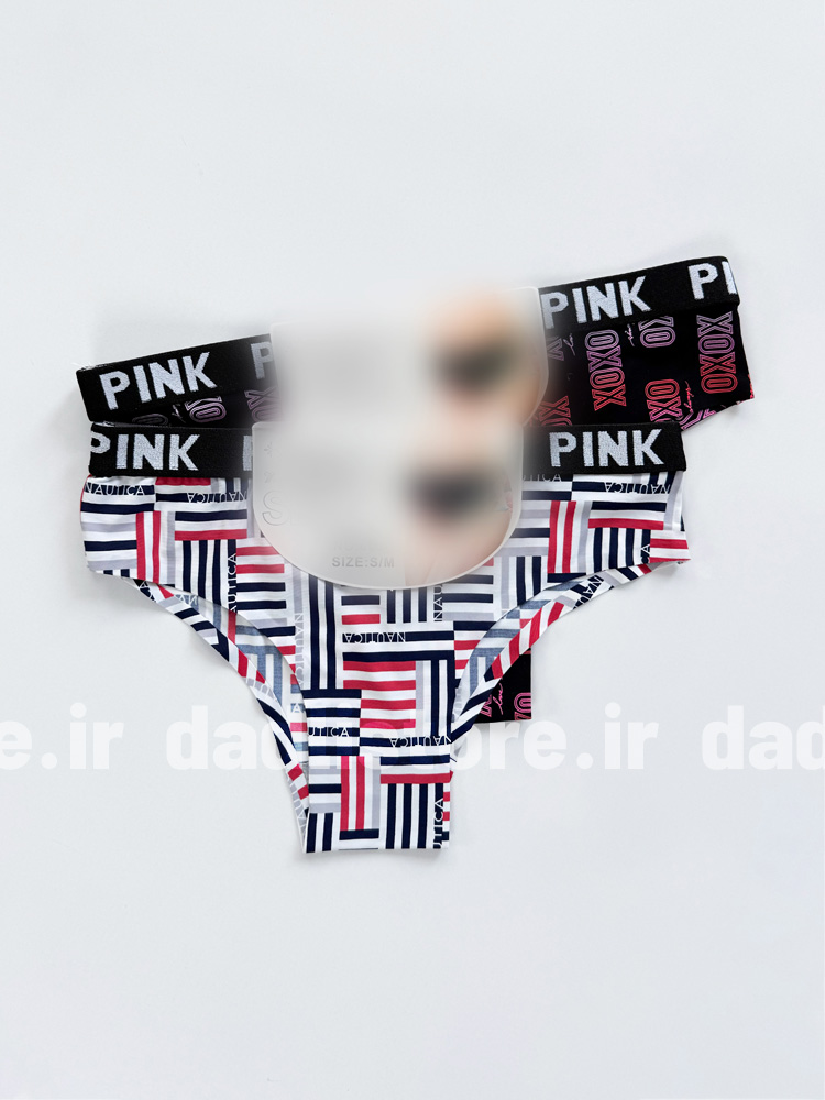 شورت اسلیپ لیزری طرحدار کمر نوشته Pink
