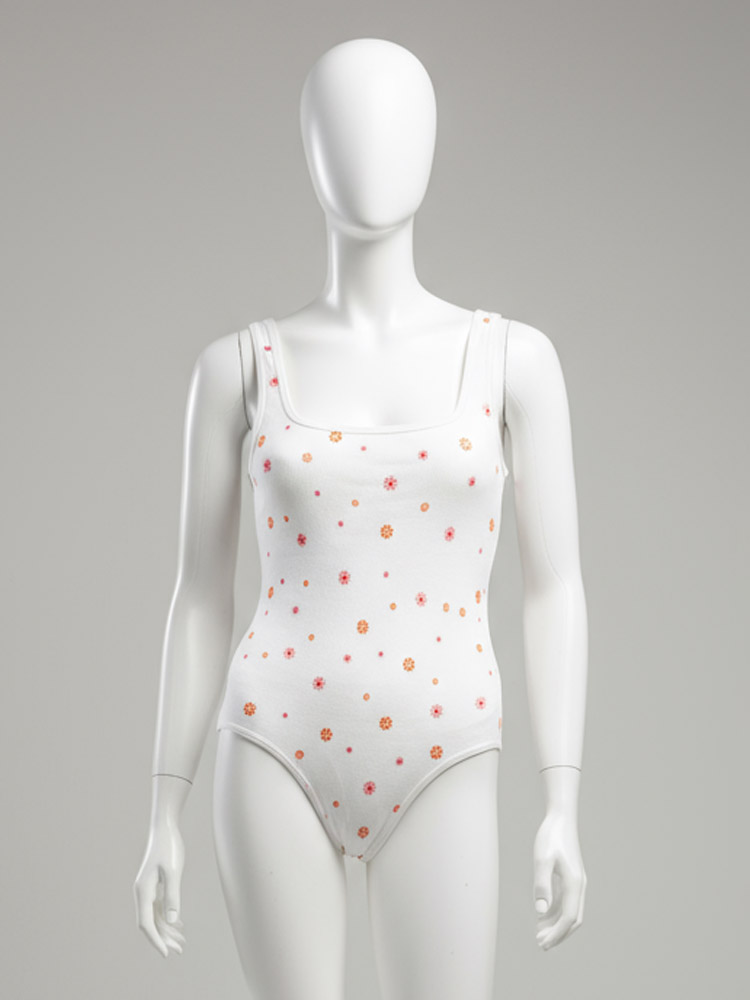 بادی سیملس یقه خشتی بند پهن گلدار