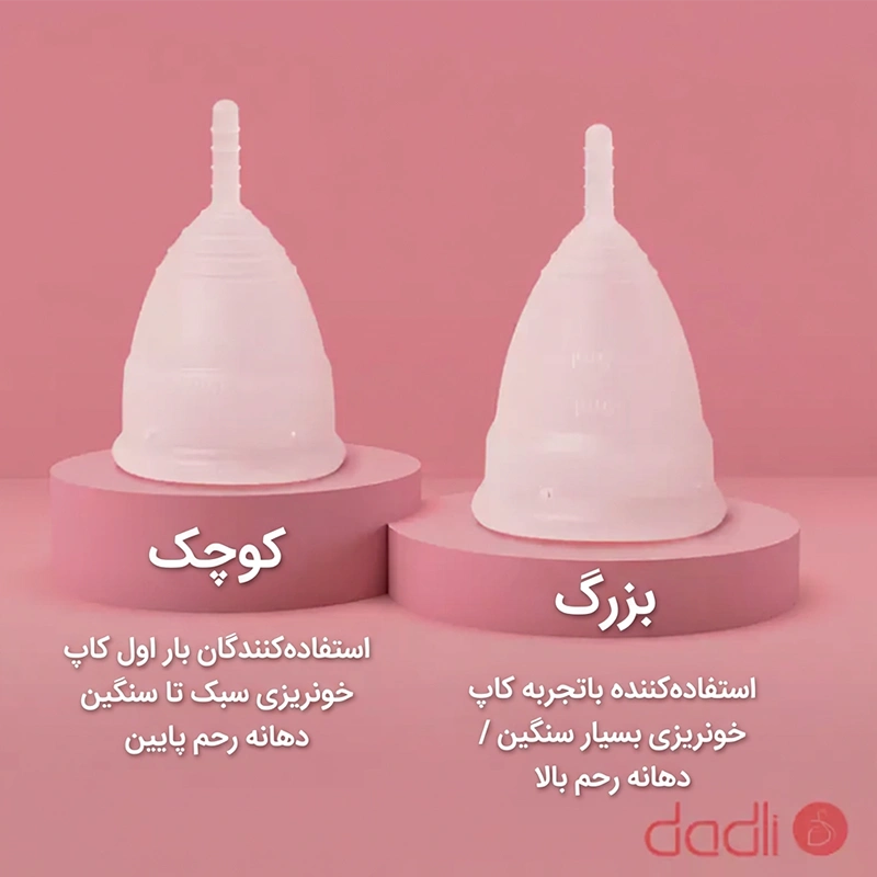 انواع سایز کاپ قاعدگی