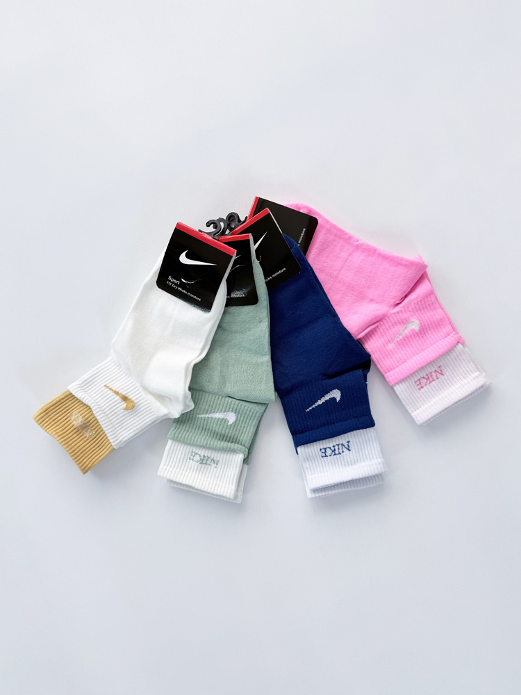 جوراب نیم ساق زنانه نخ پنبه دوکش نایکی Nike