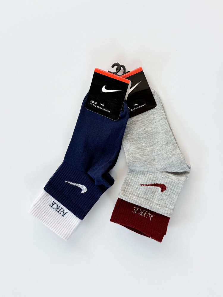 جوراب نیم ساق زنانه نخ پنبه دو کش نایکی Nike