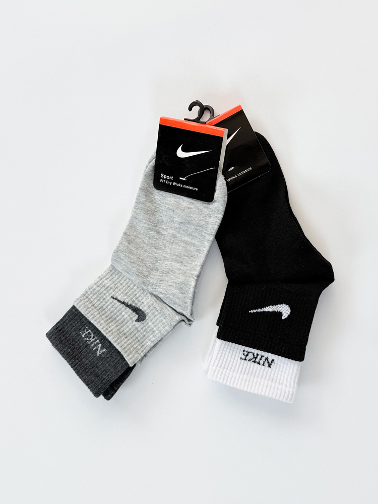 جوراب نیم ساق زنانه نخ پنبه دو کش نایکی Nike