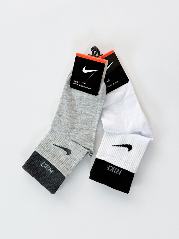 جوراب نیم ساق زنانه نخ پنبه دو کش نایکی Nike