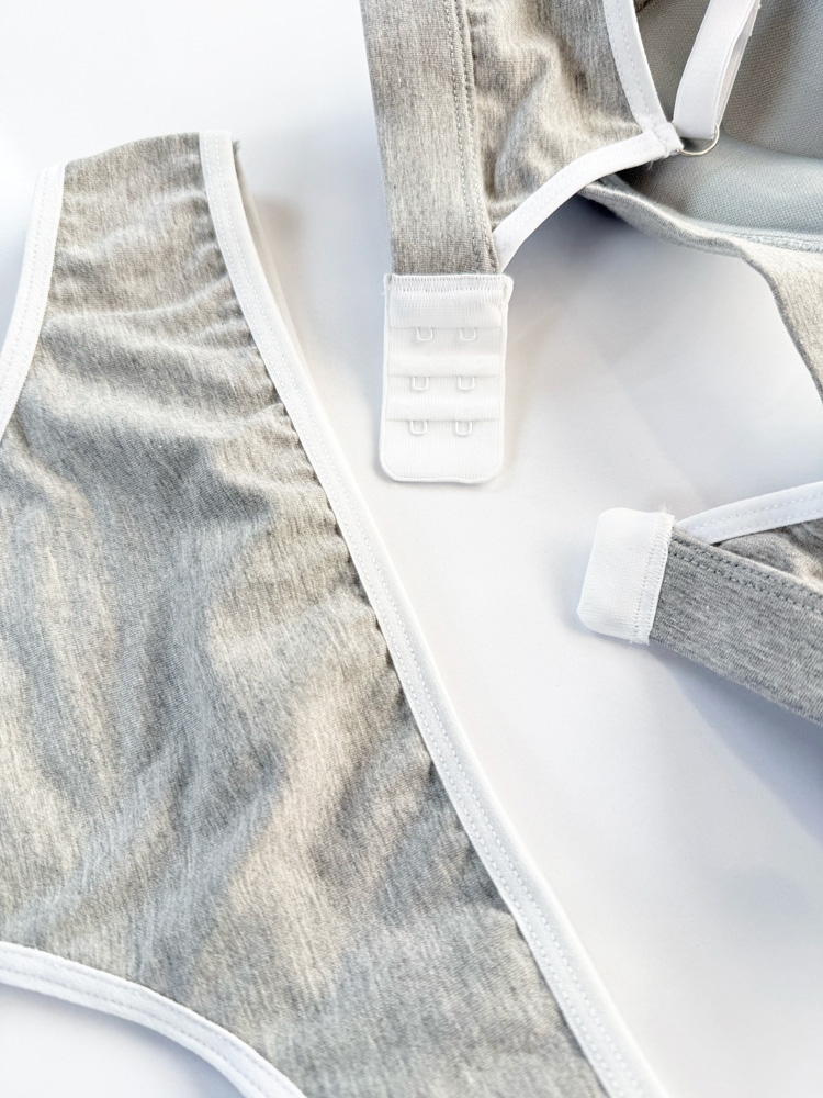 ست شورت و سوتین پوش آپ دار نخ پنبه هارنس دار نوشته کلوین کلاین Calvin klein فیتن Fitan