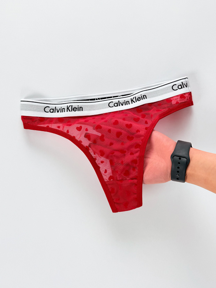 شورت بکلس زنانه گیپور طرح قلب کمر نوشته کلوین کلاین Calvin klein