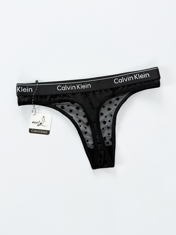 شورت بکلس زنانه گیپور طرح قلب نوشته Calvin klein