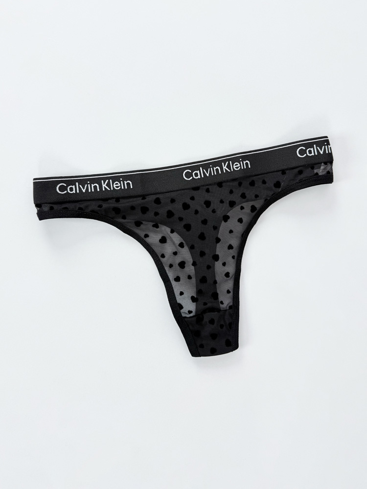شورت بکلس زنانه گیپور طرح قلب نوشته Calvin klein