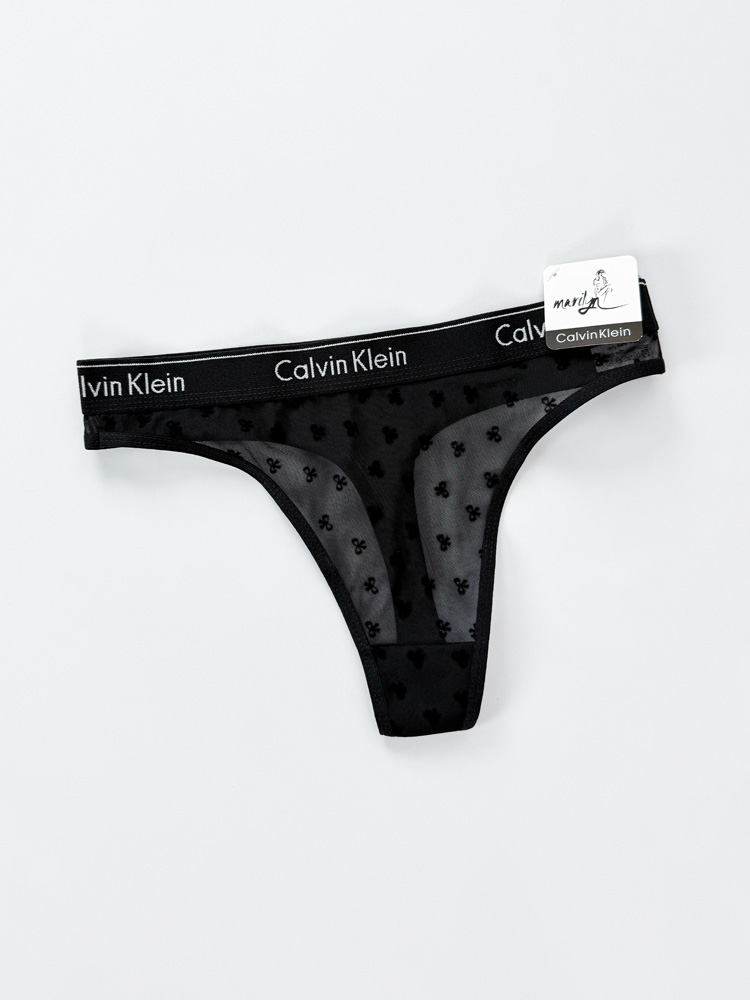 شورت بکلس زنانه گیپور طرح پاپیون نوشته Calvin klein