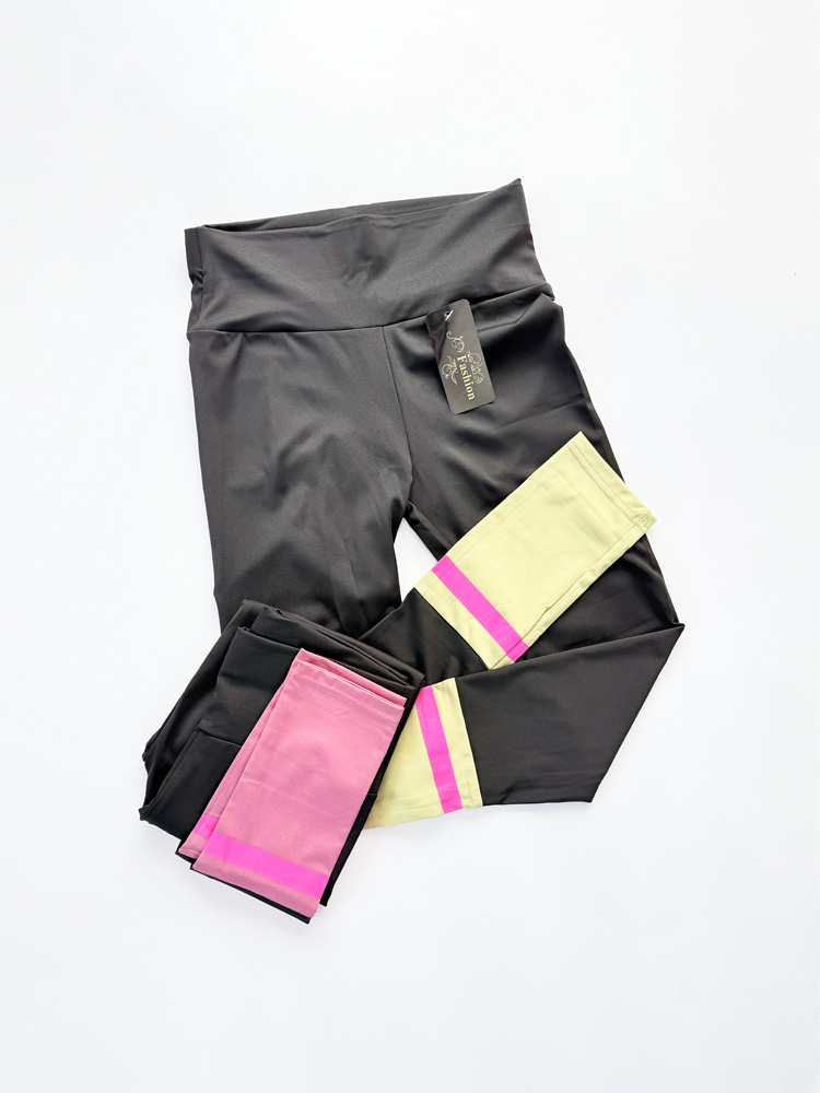 لگ ورزشی زنانه فلامنت خط دار رنگی