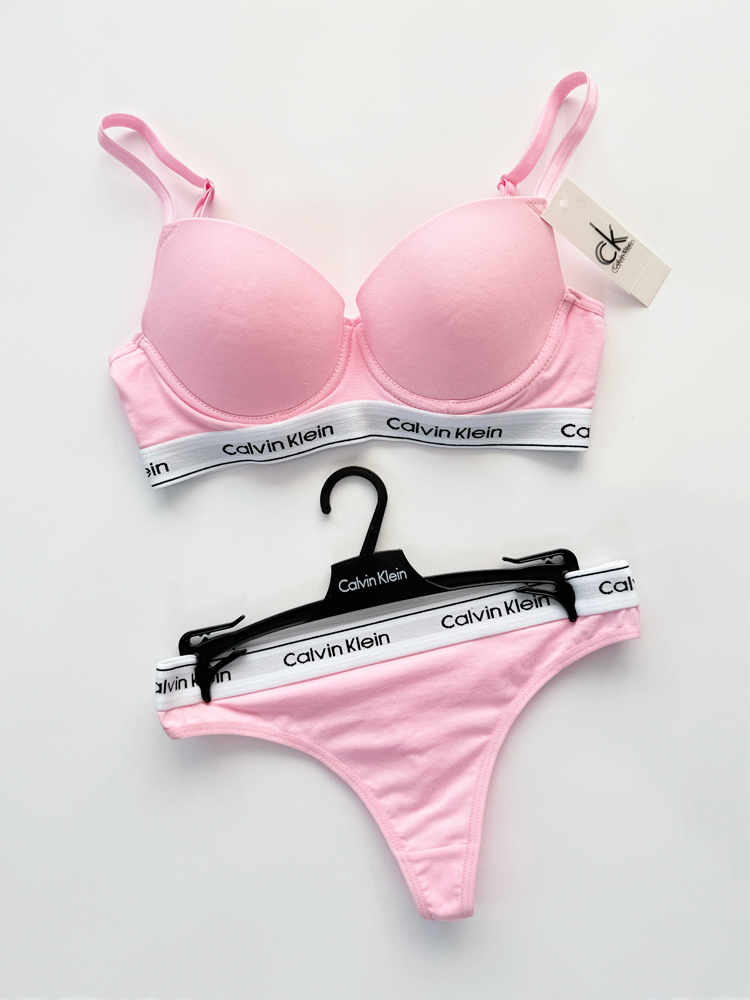 ست شورت بکلس و سوتین فنر دار نخ پنبه کلوین کلاین Calvin Klein