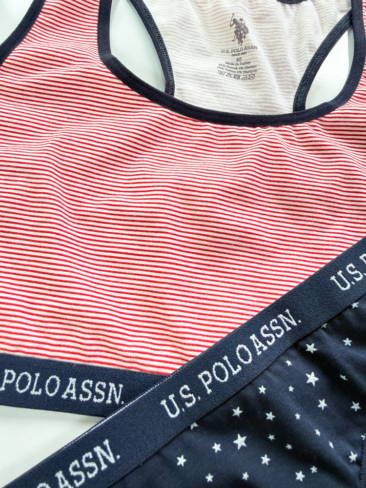 ست نیمتنه بدون کاپ و شورت اسلیپ اسپورت پولو U.S Polo Assn