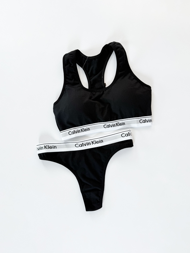 ست نیمتنه کاپدار و شورت بکلس نخ پنبه کلوین کلاین Calvin Klein