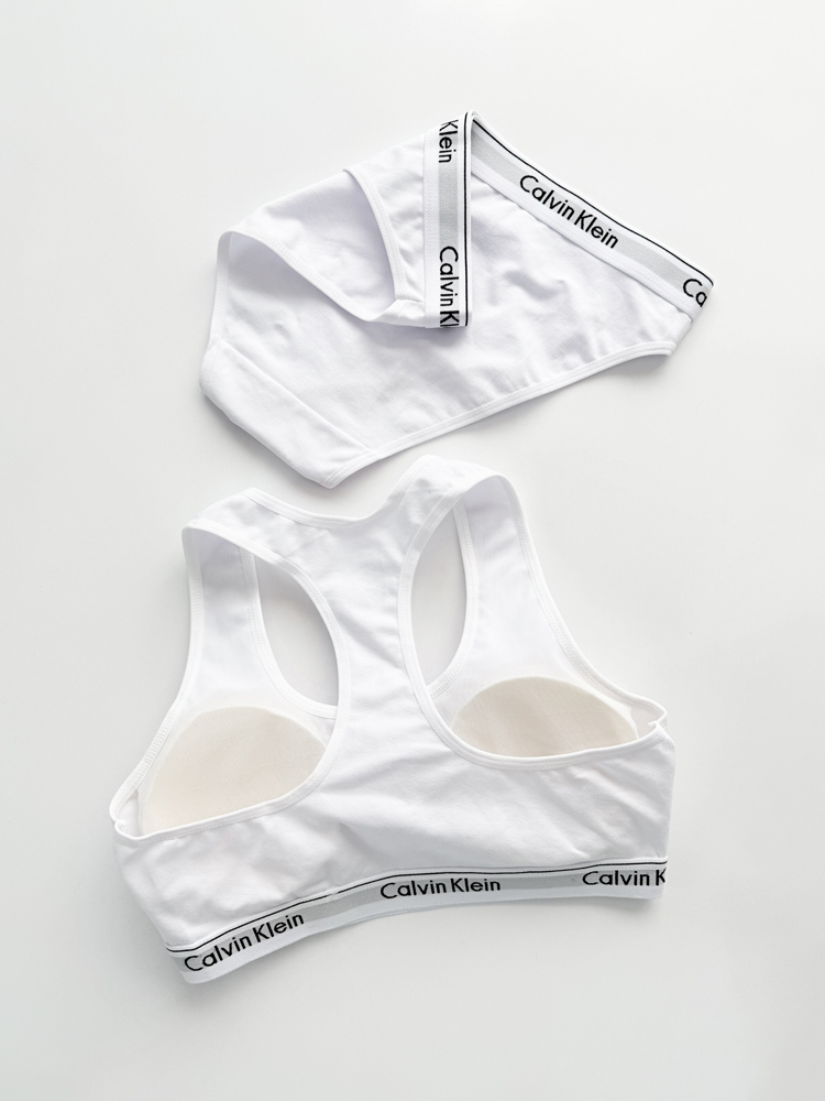 ست نیمتنه کاپدار و شورت اسلیپ نخ پنبه کلوین کلاین Calvin Klein