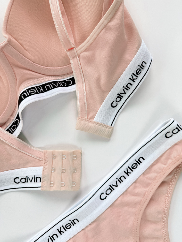 ست شورت بکلس و سوتین فنر دار نخ پنبه کلوین کلاین Calvin Klein
