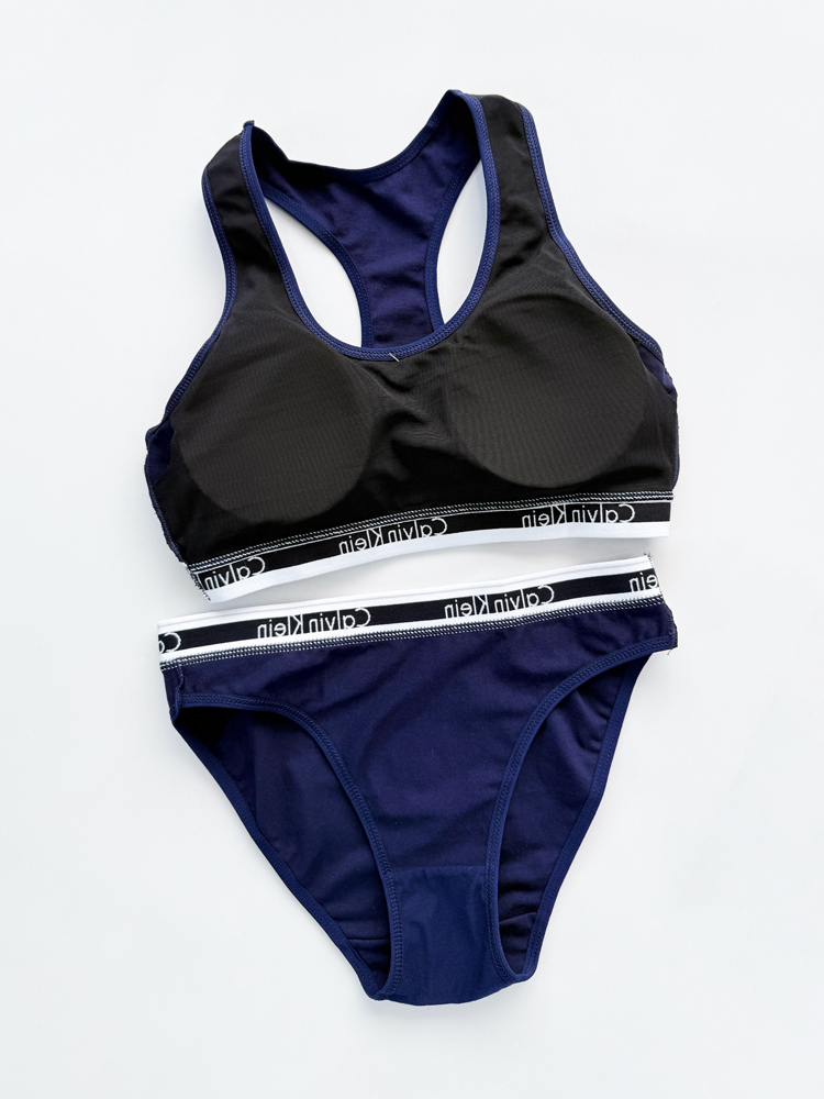 ست نیمتنه کاپدار و شورت اسلیپ نخ پنبه کلوین کلاین Calvin Klein
