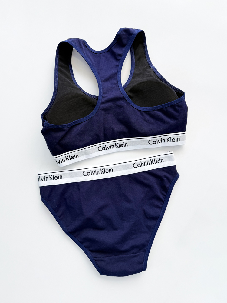 ست نیمتنه کاپدار و شورت اسلیپ نخ پنبه کلوین کلاین Calvin Klein