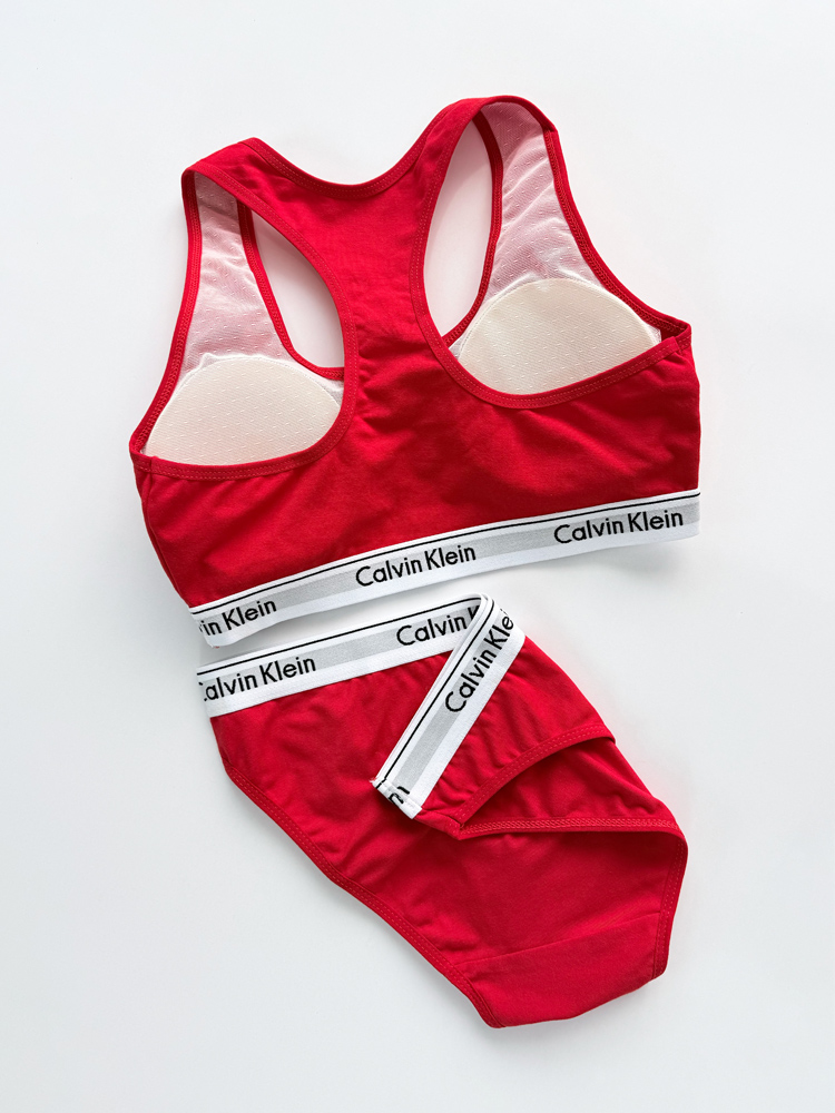 ست نیمتنه کاپدار و شورت اسلیپ نخ پنبه کلوین کلاین Calvin Klein