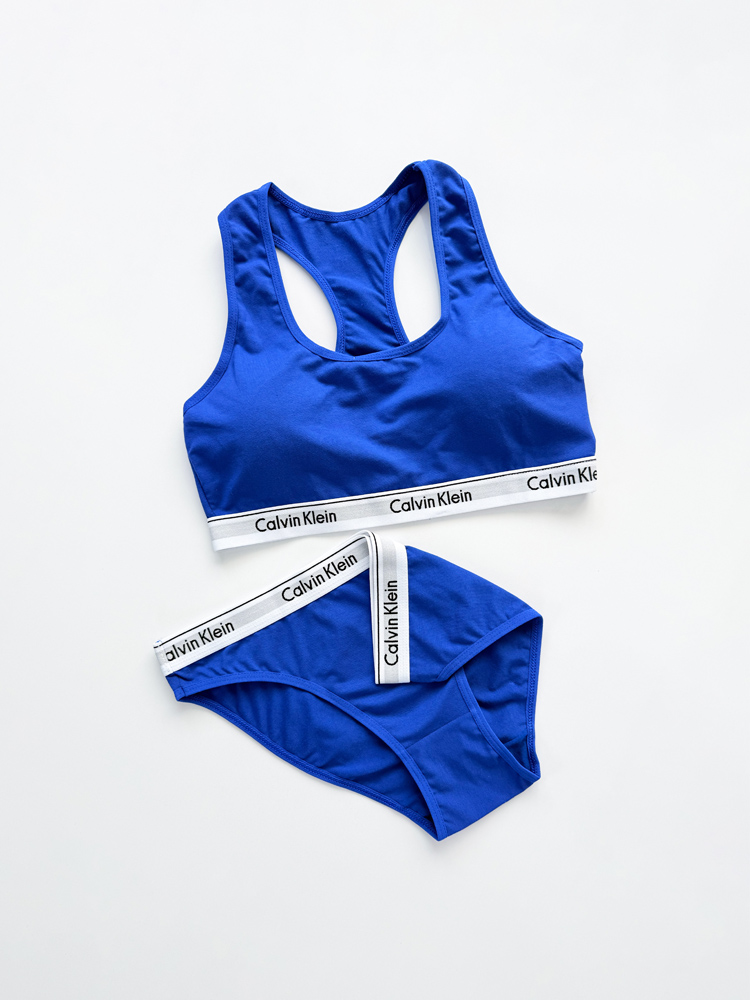 ست نیمتنه کاپدار و شورت اسلیپ نخ پنبه کلوین کلاین Calvin Klein