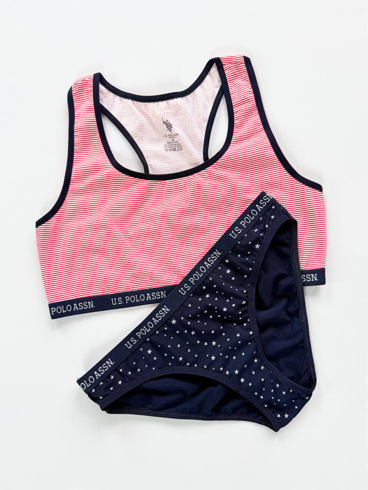 ست نیمتنه بدون کاپ و شورت اسلیپ اسپورت پولو U.S Polo Assn
