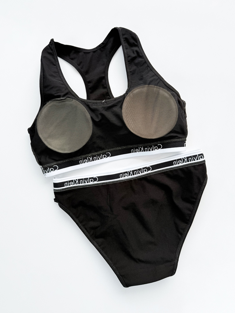 ست نیمتنه کاپدار و شورت اسلیپ نخ پنبه کلوین کلاین Calvin Klein