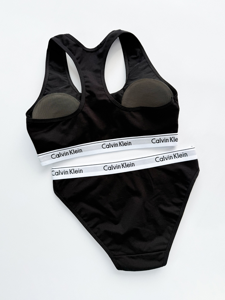 ست نیمتنه کاپدار و شورت اسلیپ نخ پنبه کلوین کلاین Calvin Klein