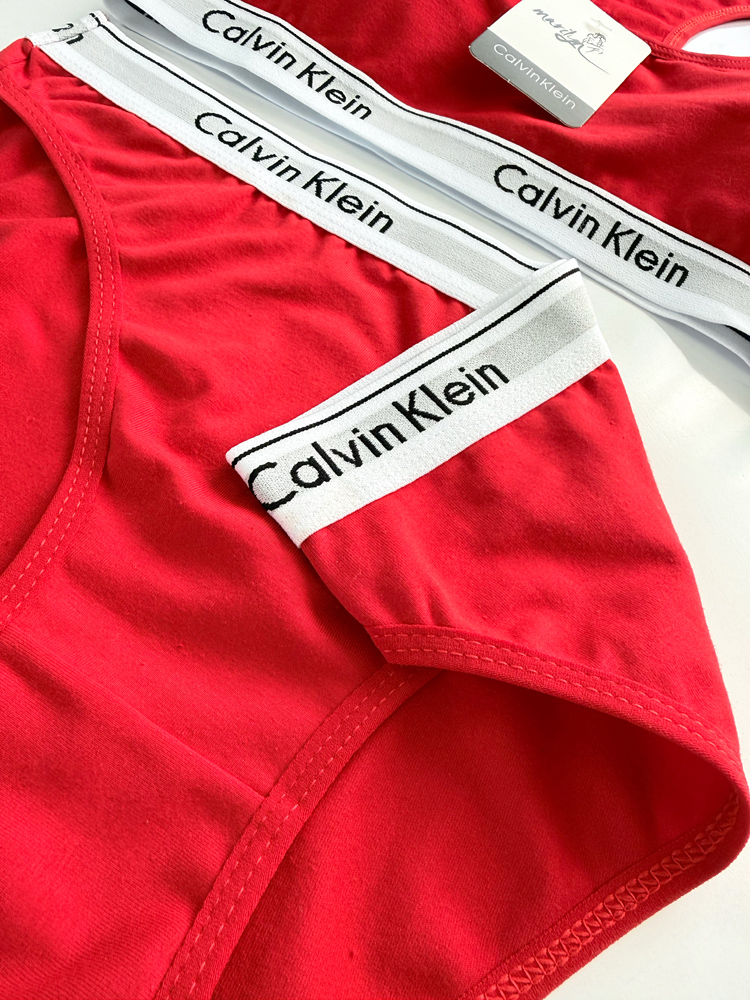 ست نیمتنه کاپدار و شورت اسلیپ نخ پنبه کلوین کلاین Calvin Klein