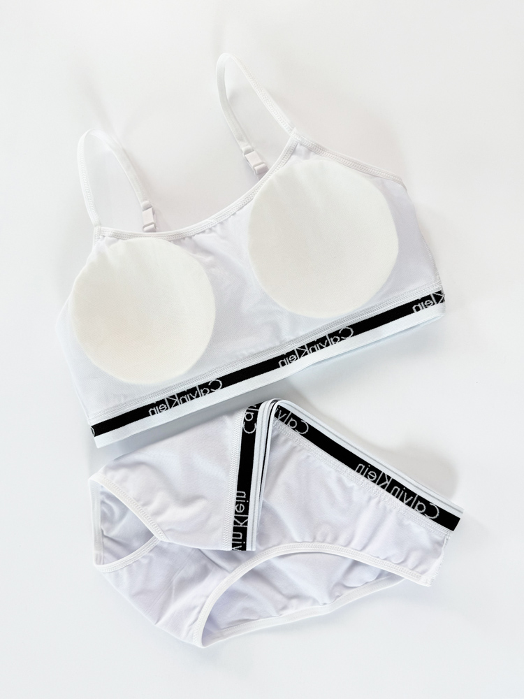 ست نیمتنه کاپدار بندی و شورت اسلیپ نخ پنبه کلوین کلاین Calvin Klein