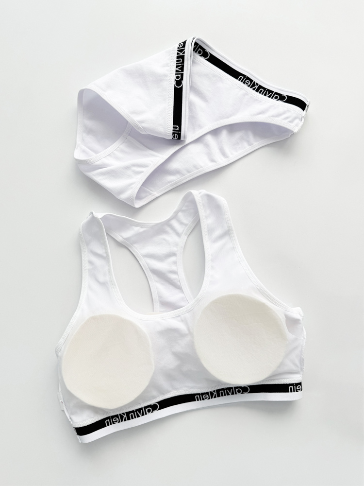 ست نیمتنه کاپدار و شورت اسلیپ نخ پنبه کلوین کلاین Calvin Klein