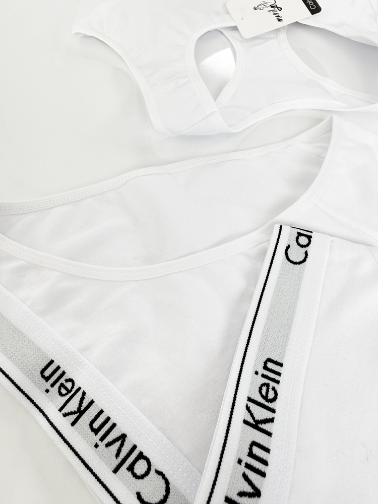 ست نیمتنه کاپدار و شورت اسلیپ نخ پنبه کلوین کلاین Calvin Klein